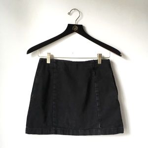 Topshop Moto A-Line denim mini skirt
